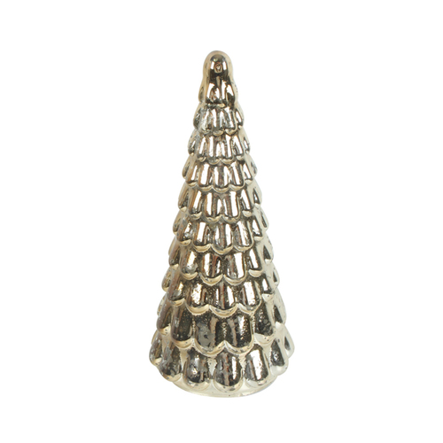 Colours Of Christmas 25x11cm Glass Xmas Tree LED Light Up