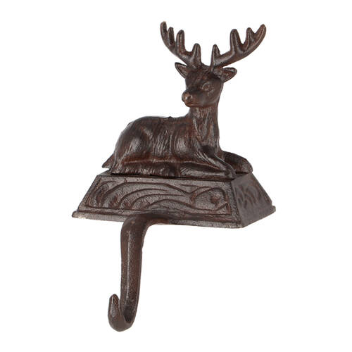 Esschert Design Cast Iron Stocking Hanger Indoor Outdoor Decor 20.6cm Deer