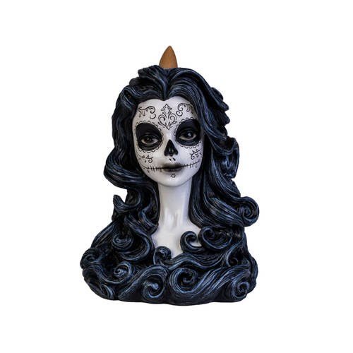 Dead & Beautiful Backflow Burner Large Gothic Incense Black/White Black Rose 
