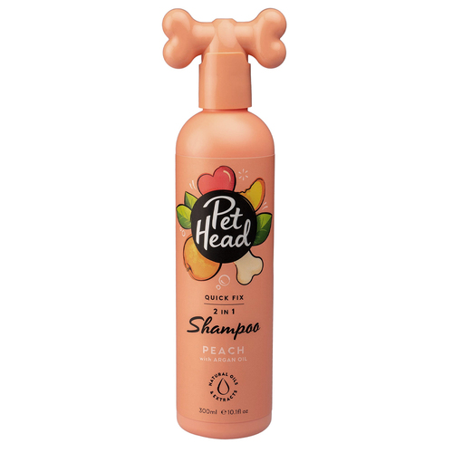 Pet Head Quick Fix 2 in 1 Pet Dog Shampoo Peach 300ml
