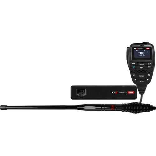 GME UHF CB XRS Connect Super Compact 80 Channel Radio Outback Pack Black