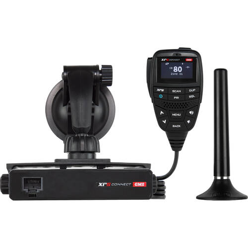 GME UHF CB XRS Connect Super Compact 80 Channel Radio Portable Pack Black