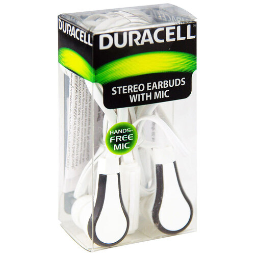 Duracell Earphones With Microphone White