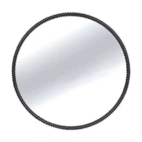 NF Living Tick Tock Mirror 91cm Metal & Glass Finish - Black