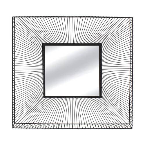 NF Living Reflectric Mirror 91x91cm Metal & Glass Finish - Black