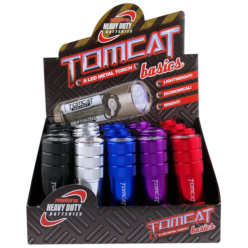 3PK Tomcat 3.5” 6 Led Aluminium Torch Inc. AAA Batteries