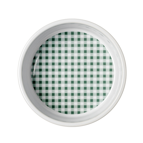 Gummi x The Commons 18cm Ceramic Dog Bowl Gingham L - Green