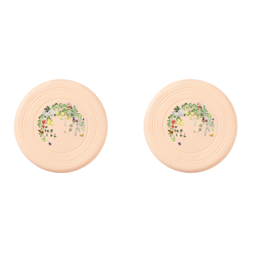 2x Gummi The Commons Dog Toy Flying Disc Outdoor Toy - Peach