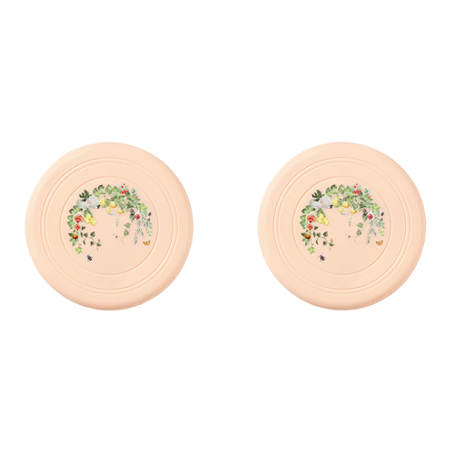 2x Gummi The Commons Dog Toy Frisbee Outdoor Toy - Peach
