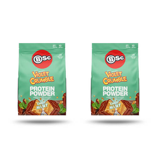 2PK BSc x Violet Crumble Protein Powder Post Workout 400g Chocolate Mint