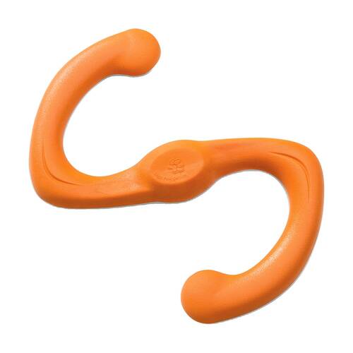 West Paw Bumi Pet Dog Fetch Throwing Soft Chew Toy Small Tangerine