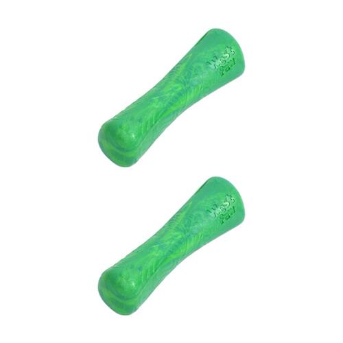 2PK West Paw Drifty Bone Pet Dog Fetch Throwing Soft Chew Toy Small Emerald