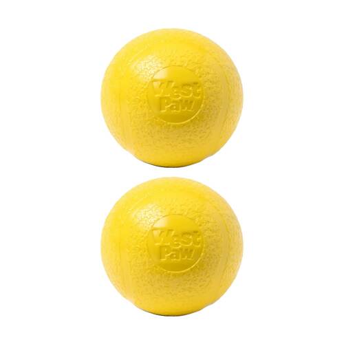 2PK West Paw Echo Boundr Pet Dog Ball Throwing Soft Chew Toy Large Dandelion