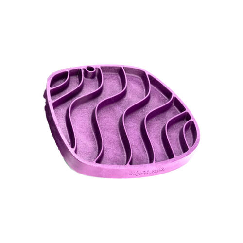 West Paw Waves Feast Pet Dog Lick Mat Slow Feeder Plate Tropic Red