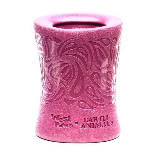 West Paw Funnl Pet Dog Treat Dispenser Soft Chew Toy Tropic Red