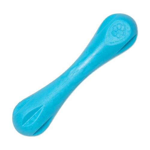 West Paw Hurley Bone Pet Dog Fetch Throwing Chew Toy Large Aqua Blue