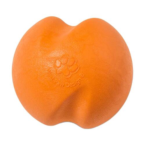 West Paw Jive Pet Dog Ball Throwing Soft Chew Toy Small Tangerine