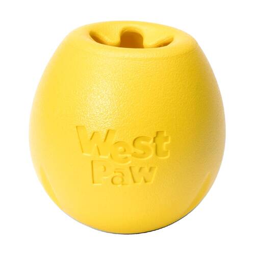 West Paw Rumbl Pet Dog Treat Dispenser Soft Chew Toy Small Dandelion