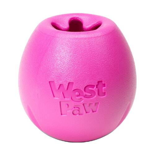 West Paw Rumbl Pet Dog Treat Dispenser Soft Chew Toy Small Hot Pink