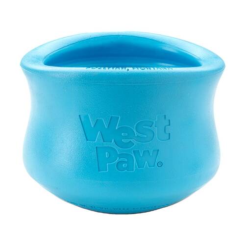 West Paw Toppl Pet Dog Treat Dispenser Feeding Accessory X Large Aqua Blue
