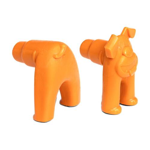 2pc West Paw Toppl Stopper Pet Dog Feeding Accessory Tangerine