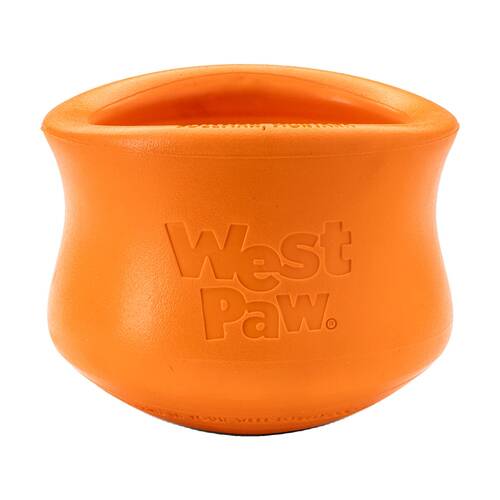 West Paw Toppl Stopper Pet Dog Feeding Accessory Large Tangerine
