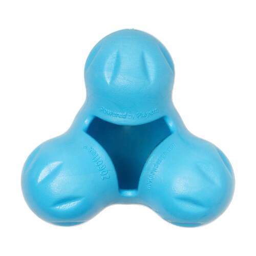 West Paw Tux Pet Dog Treat Dispenser Soft Chew Toy Small Aqua Blue