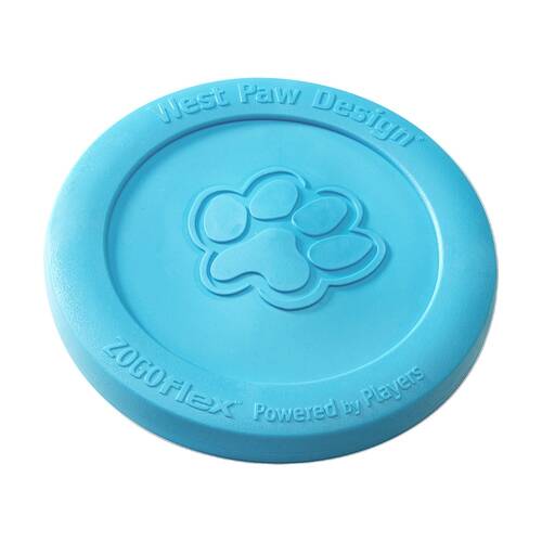 West Paw Zisc Pet Dog Flying Disc Fetch Throwing Toy Large Aqua Blue
