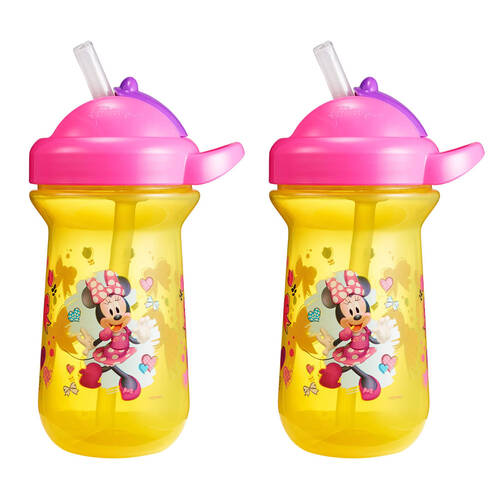 2pc The First Years Flip Top Straw Cup - Minnie