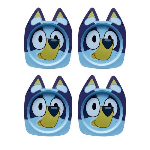 4PK The First Years Bluey Character Children's Plate with Suction Base BPA Free 6m+