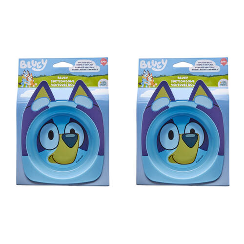 2PK The First Years Bluey Character Children's Bowl with Suction Base BPA Free 6m+