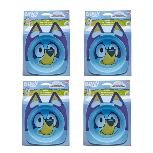 4PK The First Years Bluey Character Children's Bowl with Suction Base BPA Free 6m+