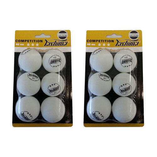 2PK Yashima 3 Star ITTF Approved Table Tennis Balls - White