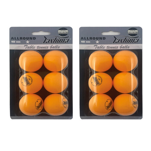 2PK Yashima 1 Star Non-Celuloid Table Tennis Balls - Orange