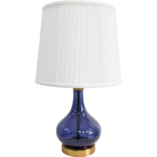 LVD Farrow Steel Glass/Linen 77.5cm Lamp Home/Office Table Decor