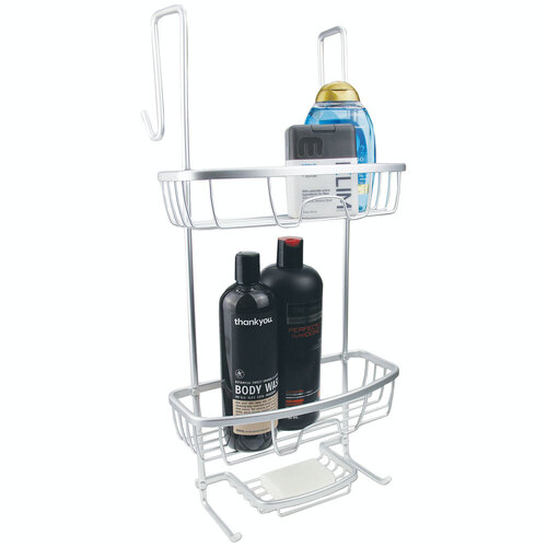 Urban Lines Cove Over The Door Shower Caddy Aluminum