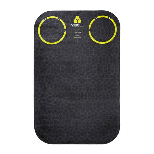YBell 111cm Exercise Mat Workout Home Gym Fitness Yoga/HIIT Non-Slip Pad BK