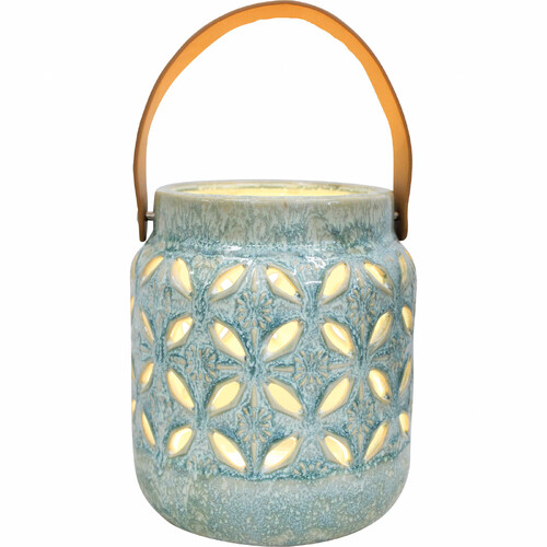 LVD Coastal Ceramic 17cm Lantern Home/Patio Decor Round
