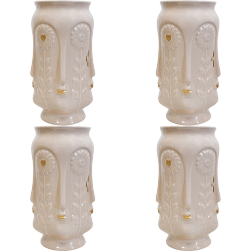 4PK LVD Ceramic Flower Vase Sunflower Kiss Calico Decorative Home Decor