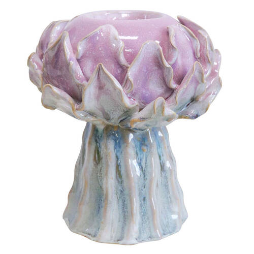 LVD Talia Ceramic Taper/Stick Candle Holder 15x16cm - Pink