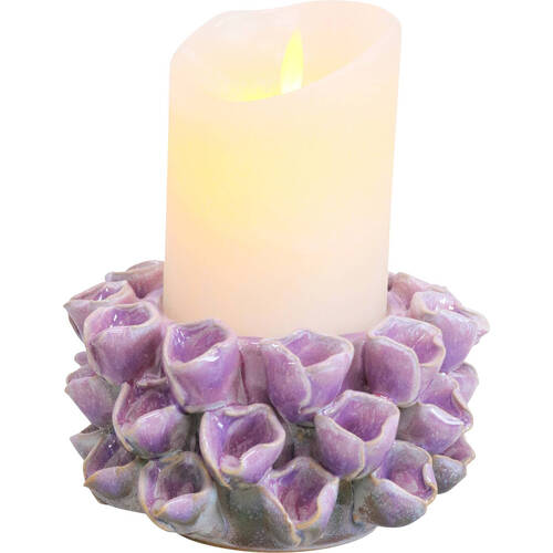 LVD Ceramic Talia Succulent Candle Holder Display 17cm - Purple