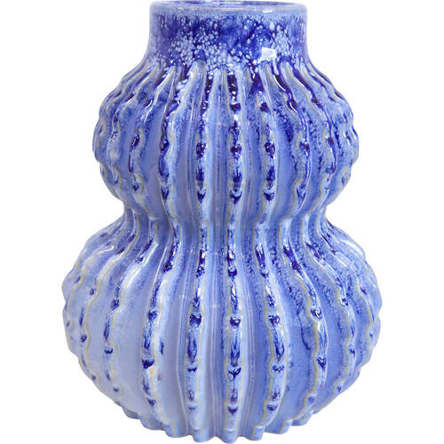 LVD Ceramic Flower Vase Malabar Home Decor 16.5cm Blue
