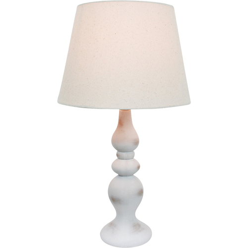 LVD Cape Cod Ceramic/Linen 51cm Lamp Home/Office Table Decor - White