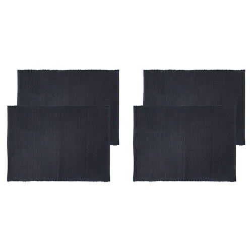 2x 2pc NF Home & Entertaining Essentials Une Placemat 33x45cm Solid Black