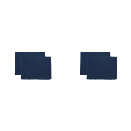 2x 2pc NF Home & Entertaining Essentials Une Placemat 18x10cm Solid Navy