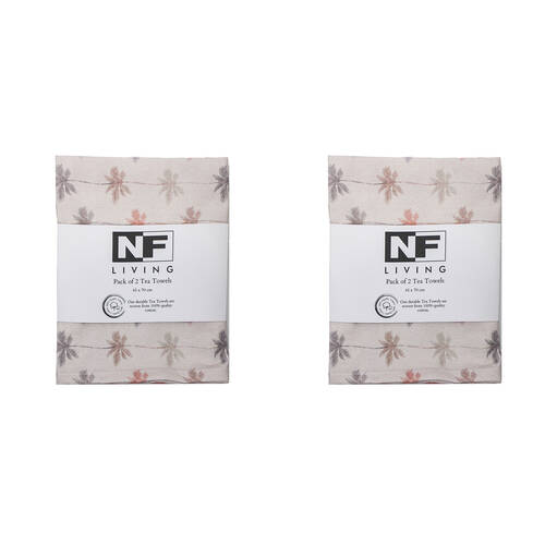 2x 2pc NF Home & Entertaining Essentials Lip Balm Tea Towel 25x18cm Multicoloured
