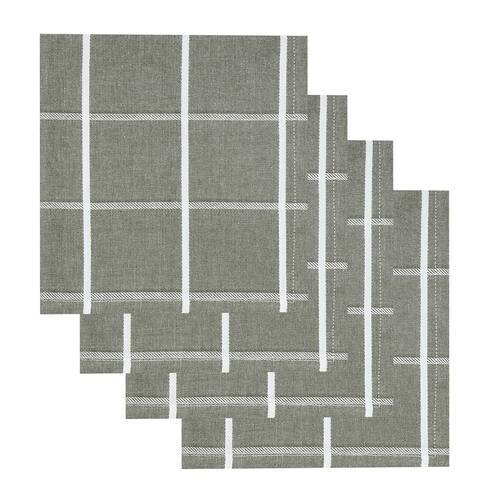 4pc NF Home & Entertaining Essentials Greenland Napkin 45x45cm Checked Olive