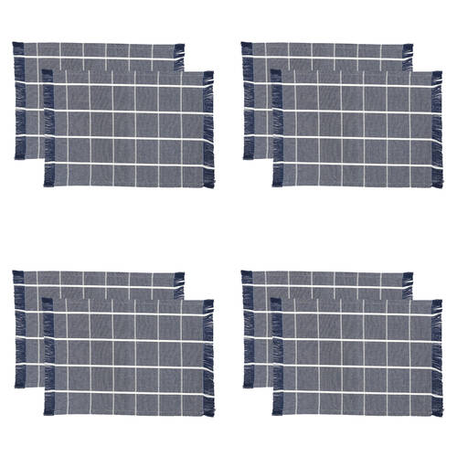 4x 2pc NF Home & Entertaining Essentials Greenland Placemat 33x45cm Solid Blue