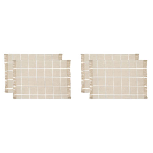 2x 2pc NF Home & Entertaining Essentials Greenland Placemat 18x10cm Solid Taupe