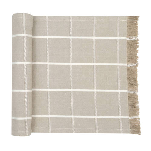 NF Home & Entertaining Essentials Greenland Table Runner 28x13cm Woven Taupe